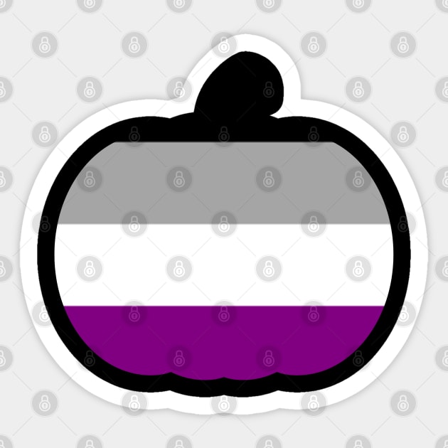 Halloween Pumpkin LGBT Flag Asexual Ace Sticker by aaallsmiles